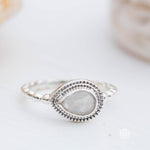Moonstone Ring~ Sterling Silver 925 ~ Handmade ~ Gemstone ~Statement Tear Drop stone ~ Hippie ~Bohemian~June Birthstone~MR255