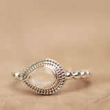 Moonstone Ring~ Sterling Silver 925 ~ Handmade ~ Gemstone ~Statement Tear Drop stone ~ Hippie ~Bohemian~June Birthstone~MR255