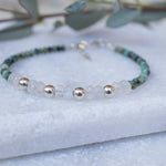 Turquoise & Moonstone Bracelet ~ Gold Filled or Sterling Silver 925  ~ MB003 - Maresia Jewelry