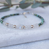 Turquoise & Moonstone Bracelet ~ Gold Filled or Sterling Silver 925  ~ MB003 - Maresia Jewelry
