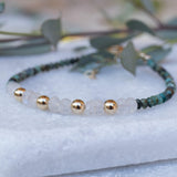 Turquoise & Moonstone Bracelet ~ Gold Filled or Sterling Silver 925  ~ MB003 - Maresia Jewelry