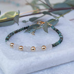 Turquoise & Moonstone Bracelet ~ Gold Filled or Sterling Silver 925  ~ MB003 - Maresia Jewelry