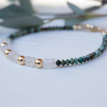 Turquoise & Moonstone Bracelet ~ Gold Filled or Sterling Silver 925  ~ MB003 - Maresia Jewelry
