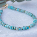 Turquoise Bracelet ~ Gold Filled or Sterling Silver 925 ~ MB004 - Maresia Jewelry