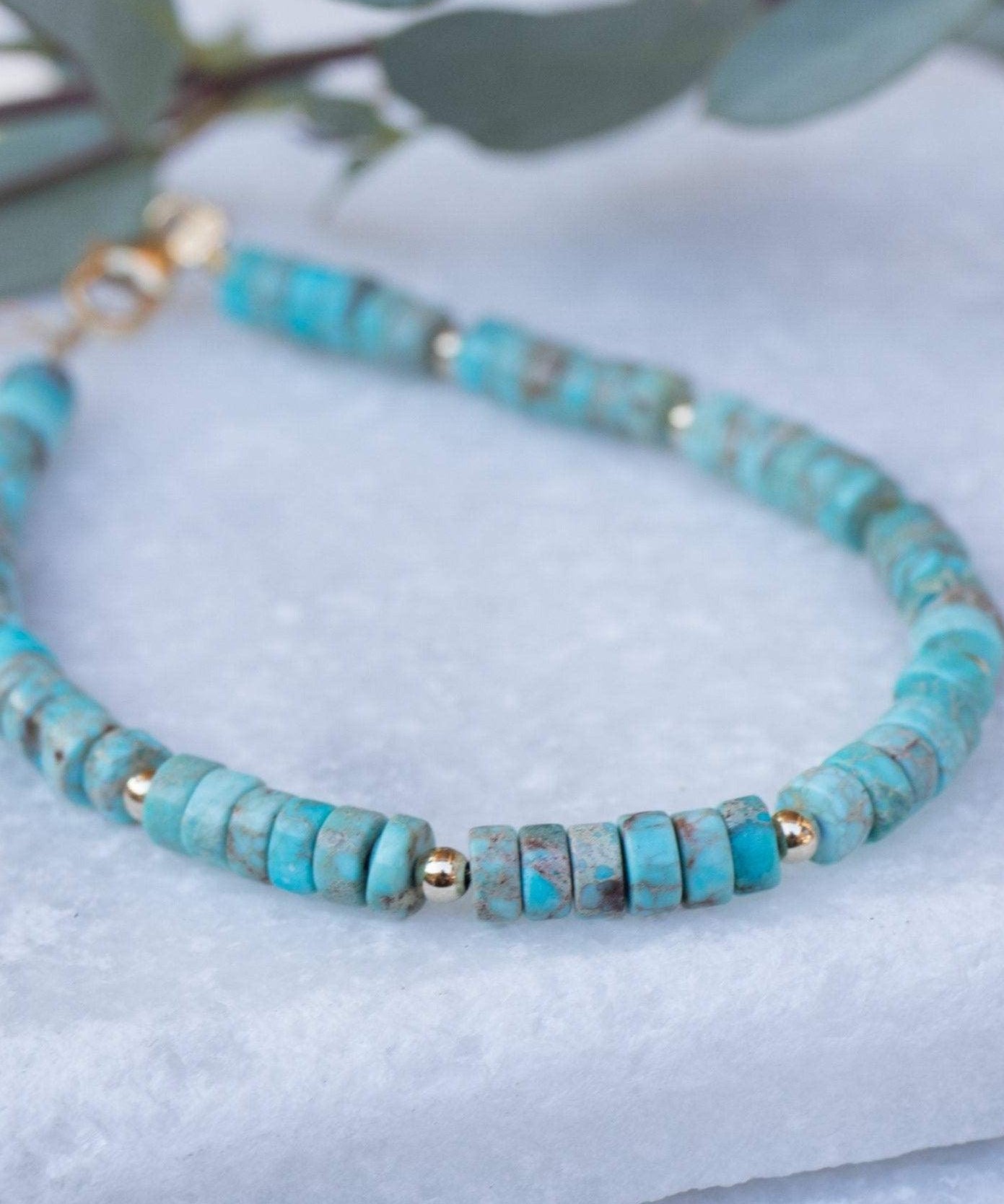 Turquoise Bracelet ~ Gold Filled or Sterling Silver 925 ~ MB004 - Maresia Jewelry