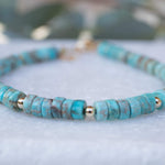 Turquoise Bracelet ~ Gold Filled or Sterling Silver 925 ~ MB004 - Maresia Jewelry