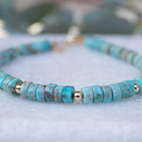 Turquoise Bracelet ~ Gold Filled or Sterling Silver 925 ~ MB004 - Maresia Jewelry
