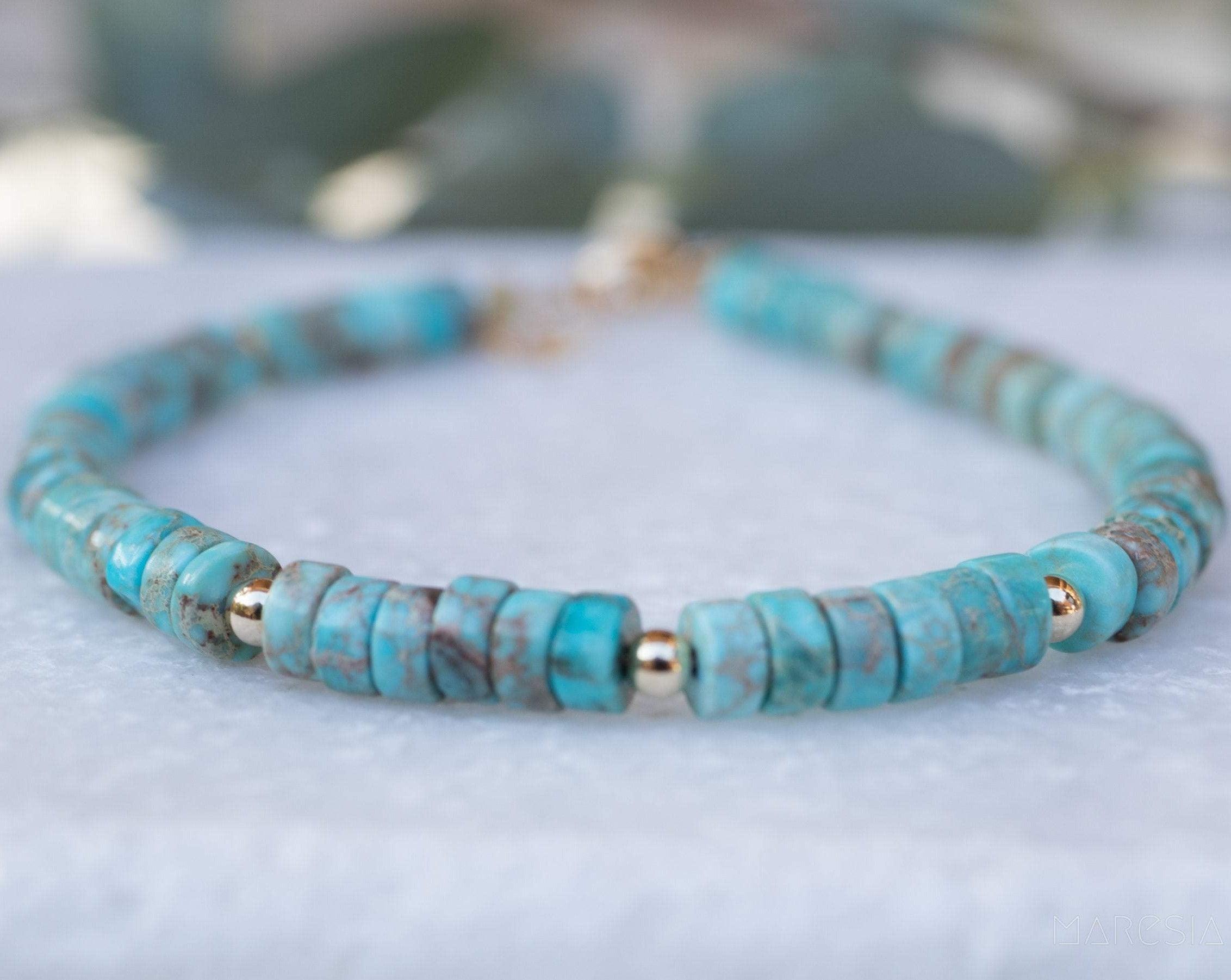 Turquoise Bracelet ~ Gold Filled or Sterling Silver 925 ~ MB004 - Maresia Jewelry