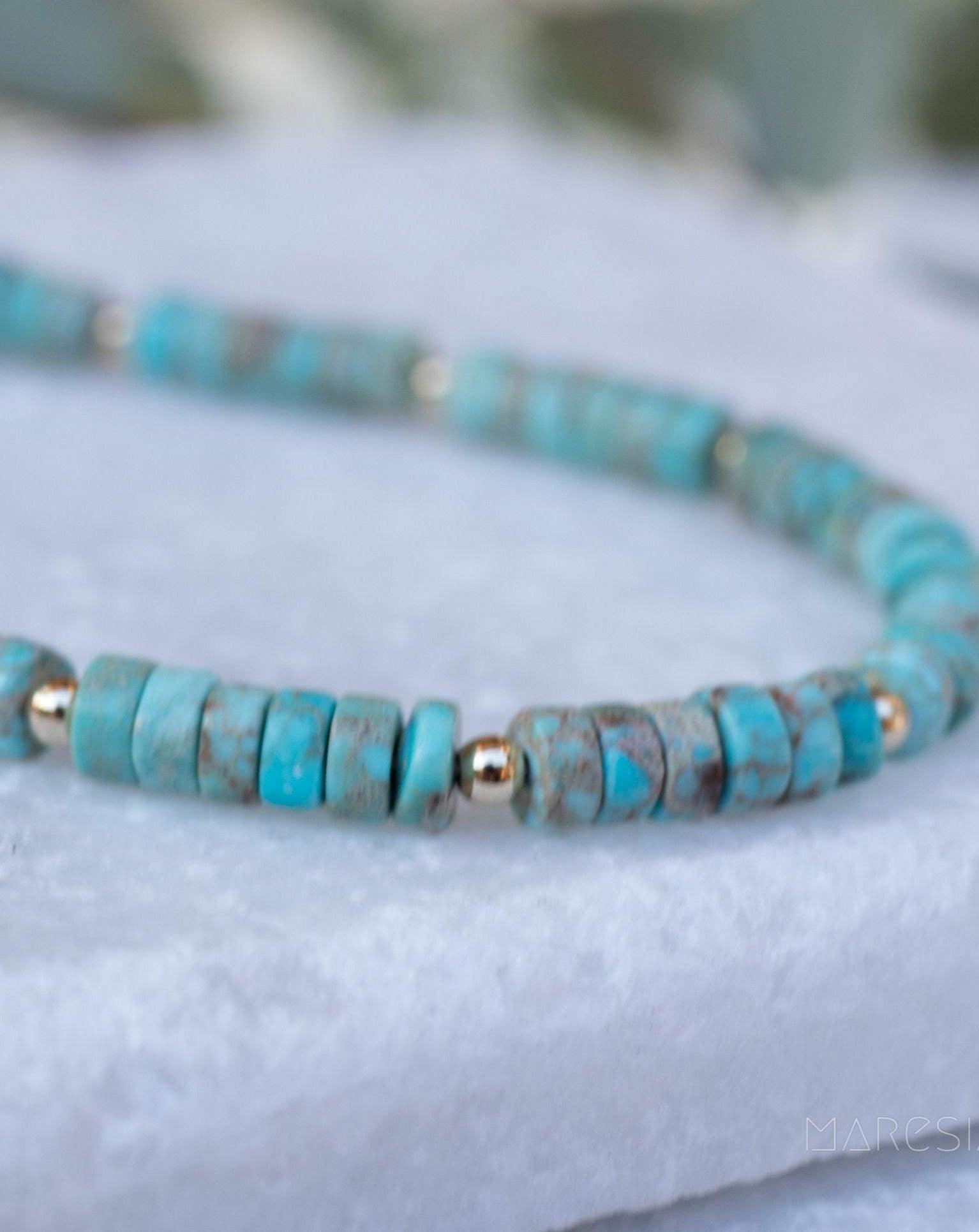 Turquoise Bracelet ~ Gold Filled or Sterling Silver 925 ~ MB004 - Maresia Jewelry