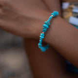 Turquoise Bracelet ~ Gold Filled or Sterling Silver 925 ~ Handmade ~ Hippie ~Bohemian ~Jewelry ~Stackable ~Gemstone ~ MB028