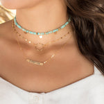 Turquoise Choker ~ Sterling Silver 925 or Gold Filled - Maresia Jewelry