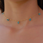 Turquoise Choker ~ Sterling Silver 925 or Gold Filled - Maresia Jewelry