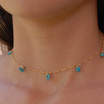 Turquoise Choker ~ Sterling Silver 925 or Gold Filled - Maresia Jewelry