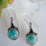 Turquoise Earrings ~ Sterling Silver 925 - Maresia Jewelry