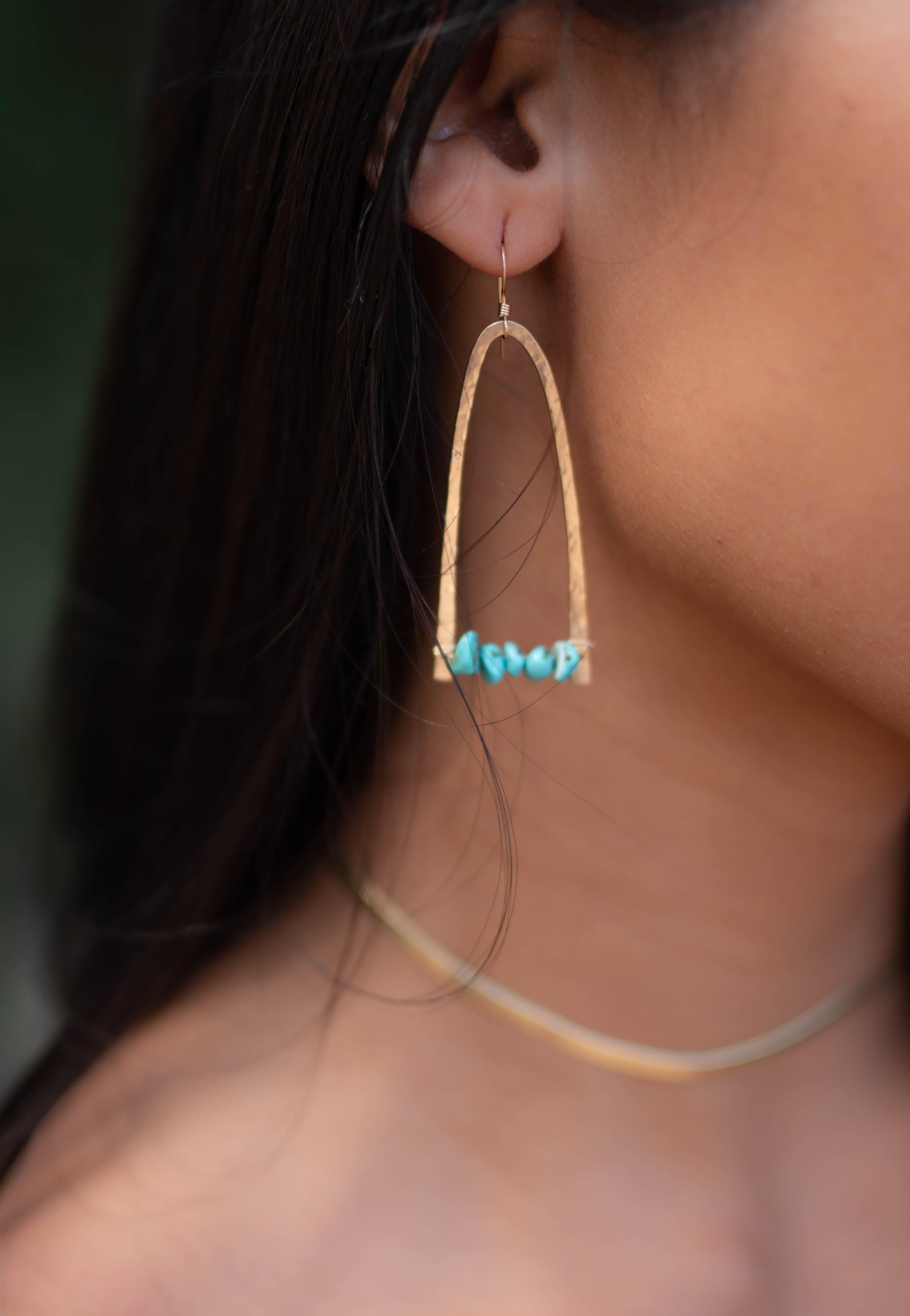 Turquoise Earrings ~ Sterling Silver 925 or Gold Filled - Maresia Jewelry