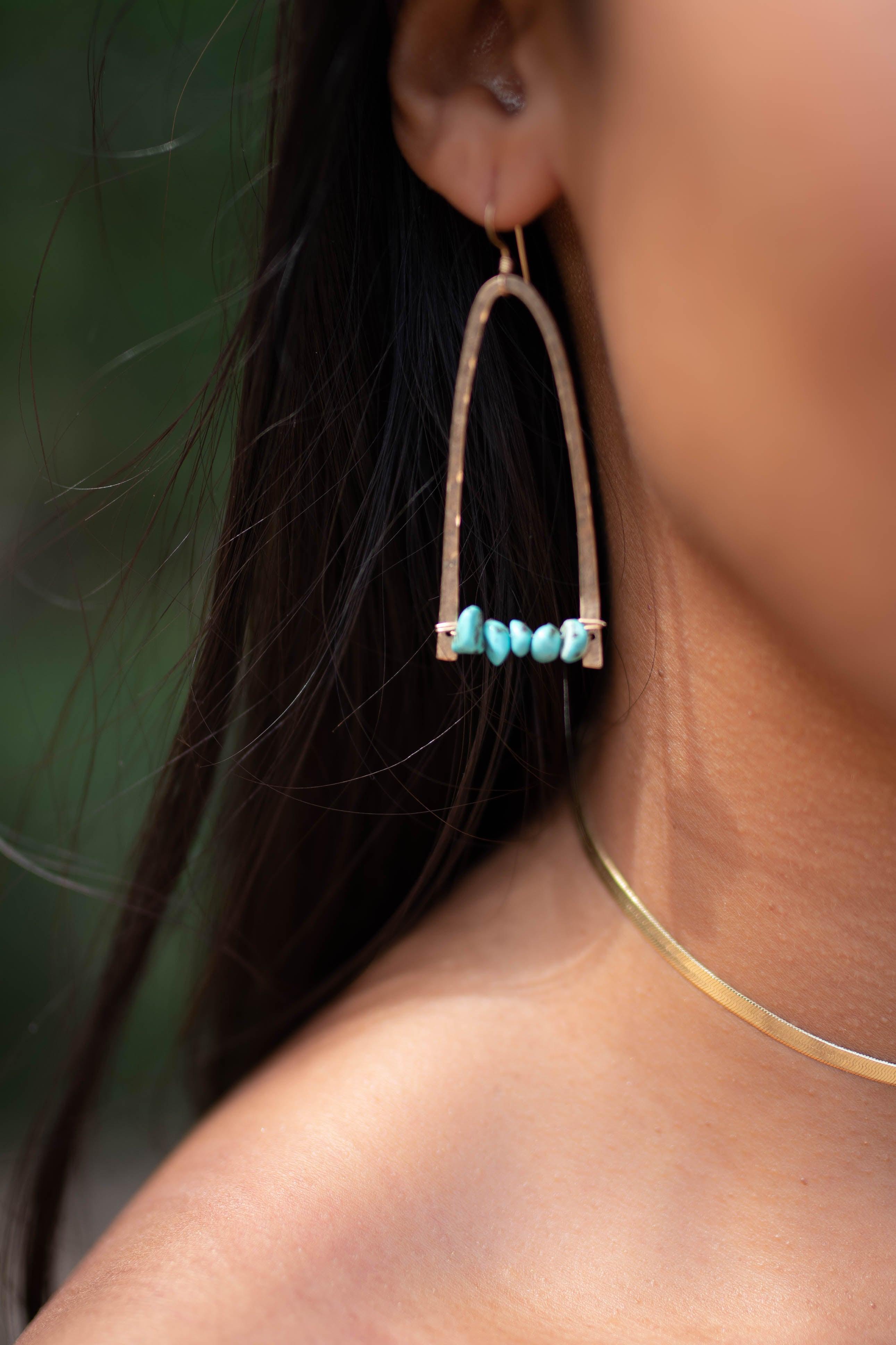 Turquoise Earrings ~ Sterling Silver 925 or Gold Filled - Maresia Jewelry