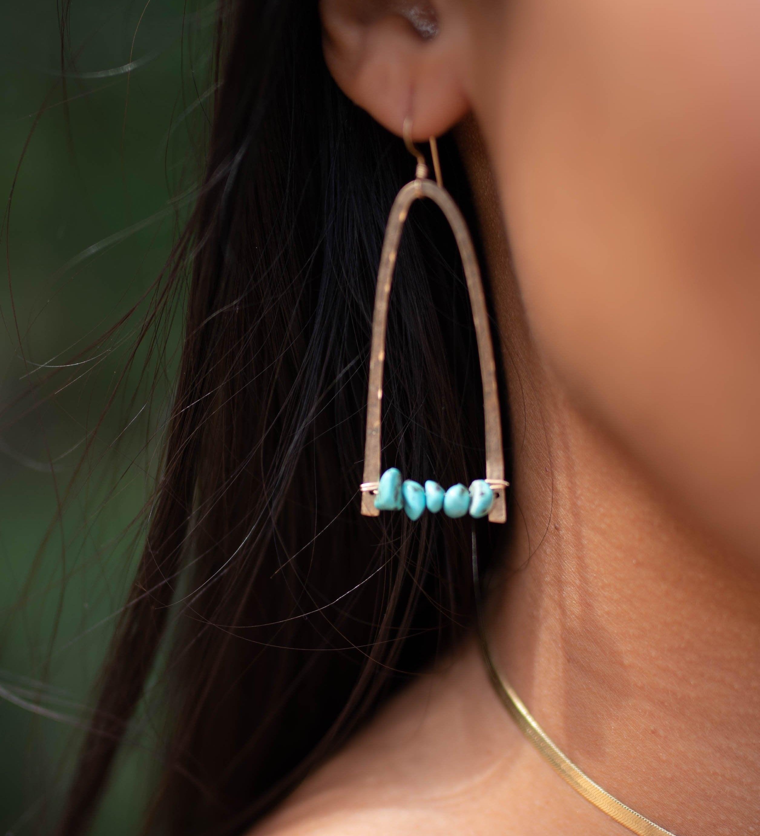 Turquoise Earrings ~ Sterling Silver 925 or Gold Filled - Maresia Jewelry