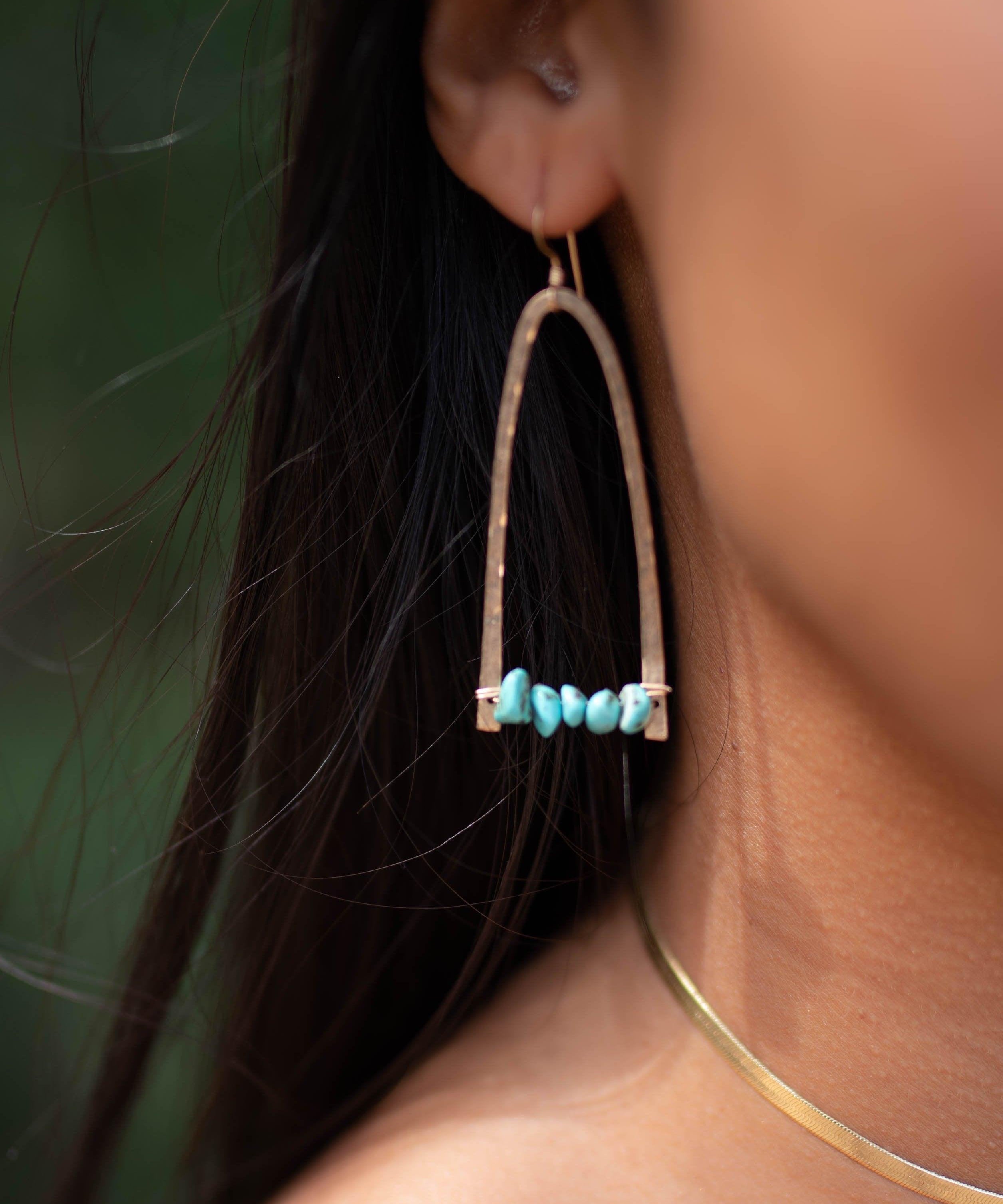 Turquoise Earrings ~ Sterling Silver 925 or Gold Filled - Maresia Jewelry