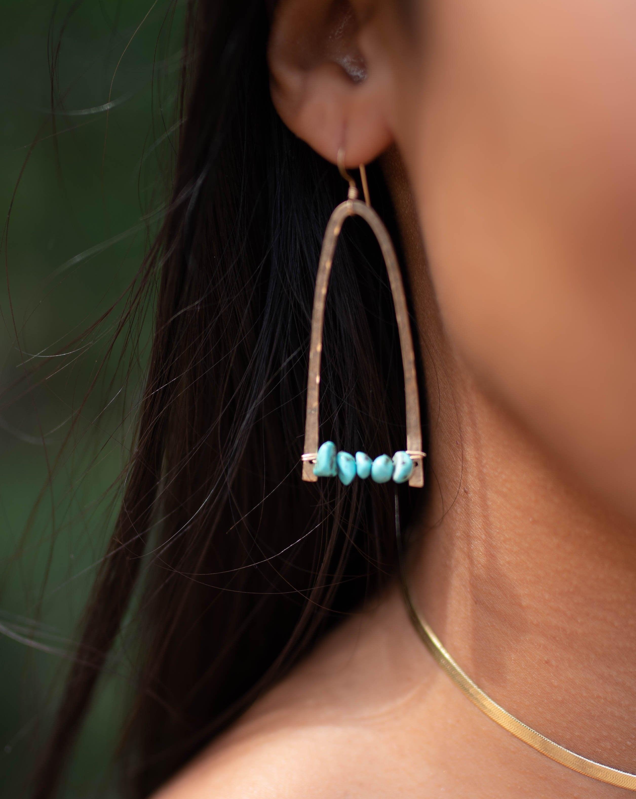 Turquoise Earrings ~ Sterling Silver 925 or Gold Filled - Maresia Jewelry