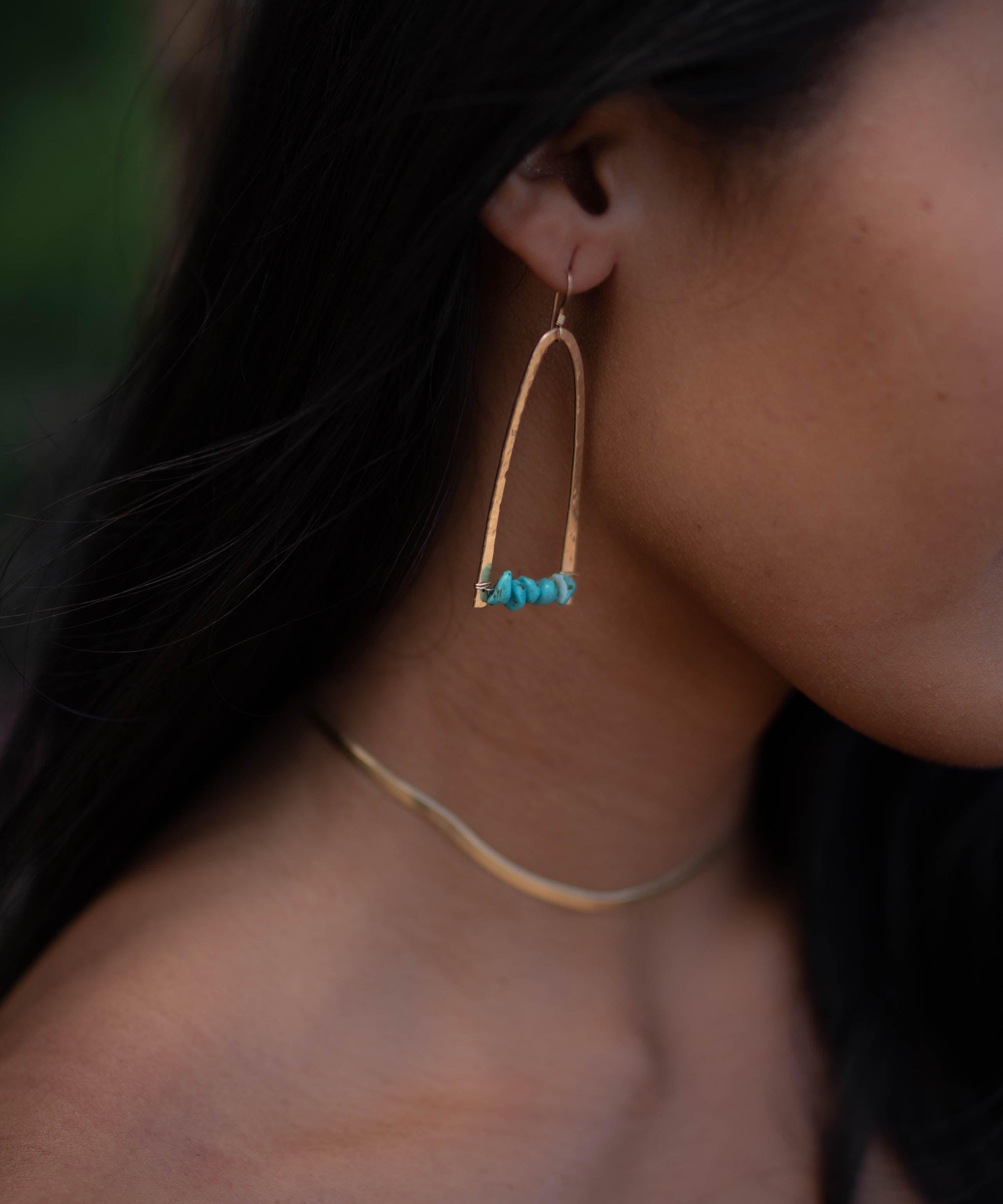Turquoise Earrings ~ Sterling Silver 925 or Gold Filled - Maresia Jewelry