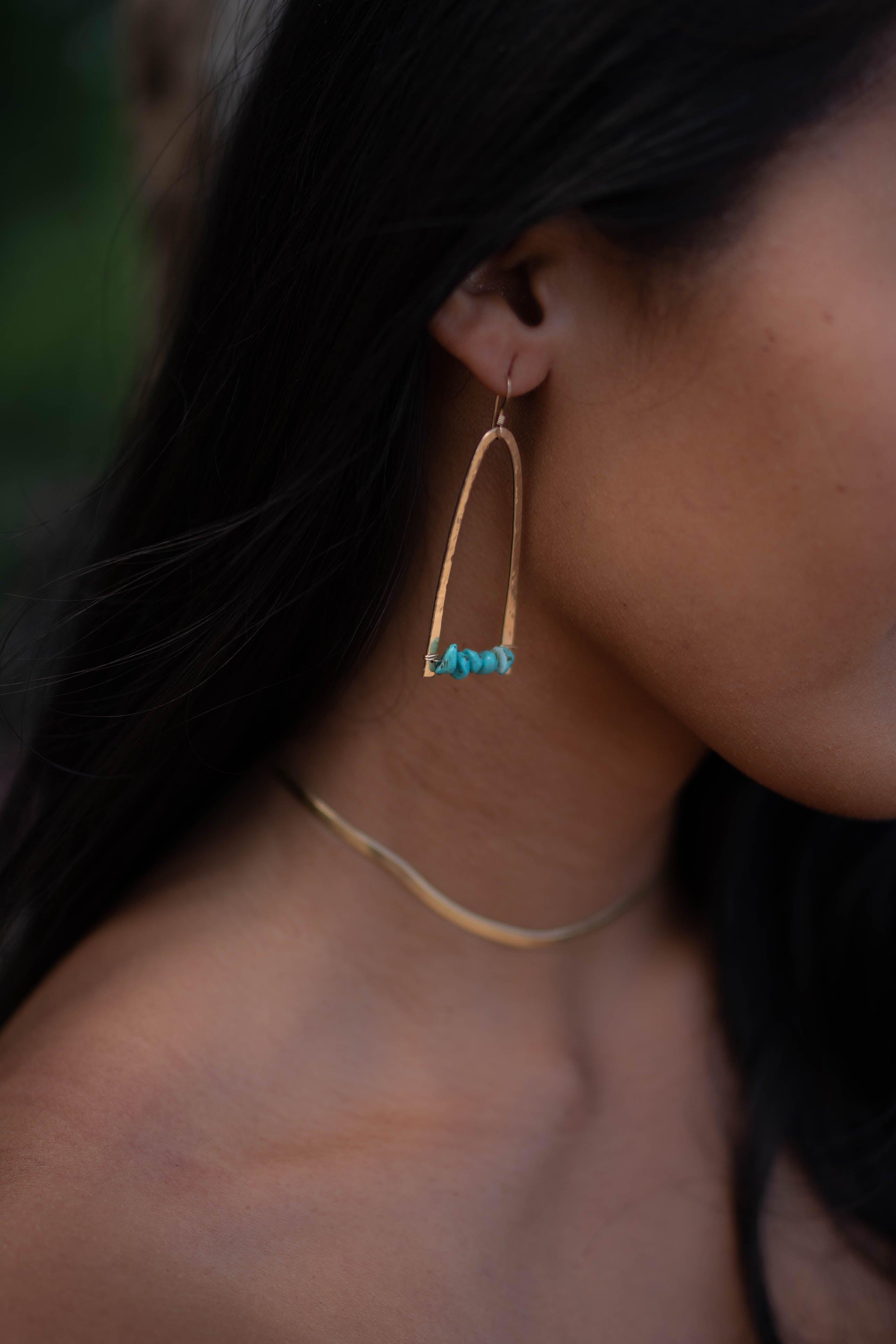 Turquoise Earrings ~ Sterling Silver 925 or Gold Filled - Maresia Jewelry