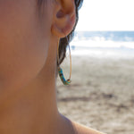 Turquoise Hoop Earrings ~ 14k Gold Filled or Sterling Silver ~ ME056 - Maresia Jewelry