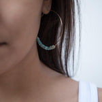 Turquoise Hoop Earrings ~ 14k Gold Filled or Sterling Silver ~ ME056 - Maresia Jewelry