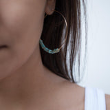 Turquoise Hoop Earrings ~ 14k Gold Filled or Sterling Silver ~ ME056 - Maresia Jewelry