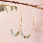 Turquoise Hoop Earrings ~ 14k Gold Filled or Sterling Silver ~ ME056 - Maresia Jewelry