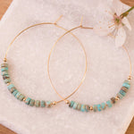 Turquoise Hoop Earrings ~ 14k Gold Filled or Sterling Silver ~ ME056 - Maresia Jewelry