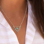 Turquoise Mandala Necklace ~ Sterling Silver 925 ~Jewelry ~ Beaded Chain ~ Minimalist~ Handmade~ Thin Chain~ Delicate ~Layered  ~ MN070