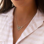 Turquoise Mandala Necklace ~ Sterling Silver 925 ~Jewelry ~ Beaded Chain ~ Minimalist~ Handmade~ Thin Chain~ Delicate ~Layered  ~ MN070