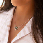 Turquoise Mandala Necklace ~ Sterling Silver 925 ~Jewelry ~ Beaded Chain ~ Minimalist~ Handmade~ Thin Chain~ Delicate ~Layered  ~ MN070