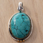 Turquoise Pendant ~ Sterling Silver 925 ~ MP001 - Maresia Jewelry