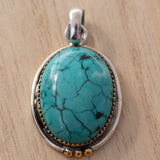 Turquoise Pendant ~ Sterling Silver 925 ~ MP001 - Maresia Jewelry