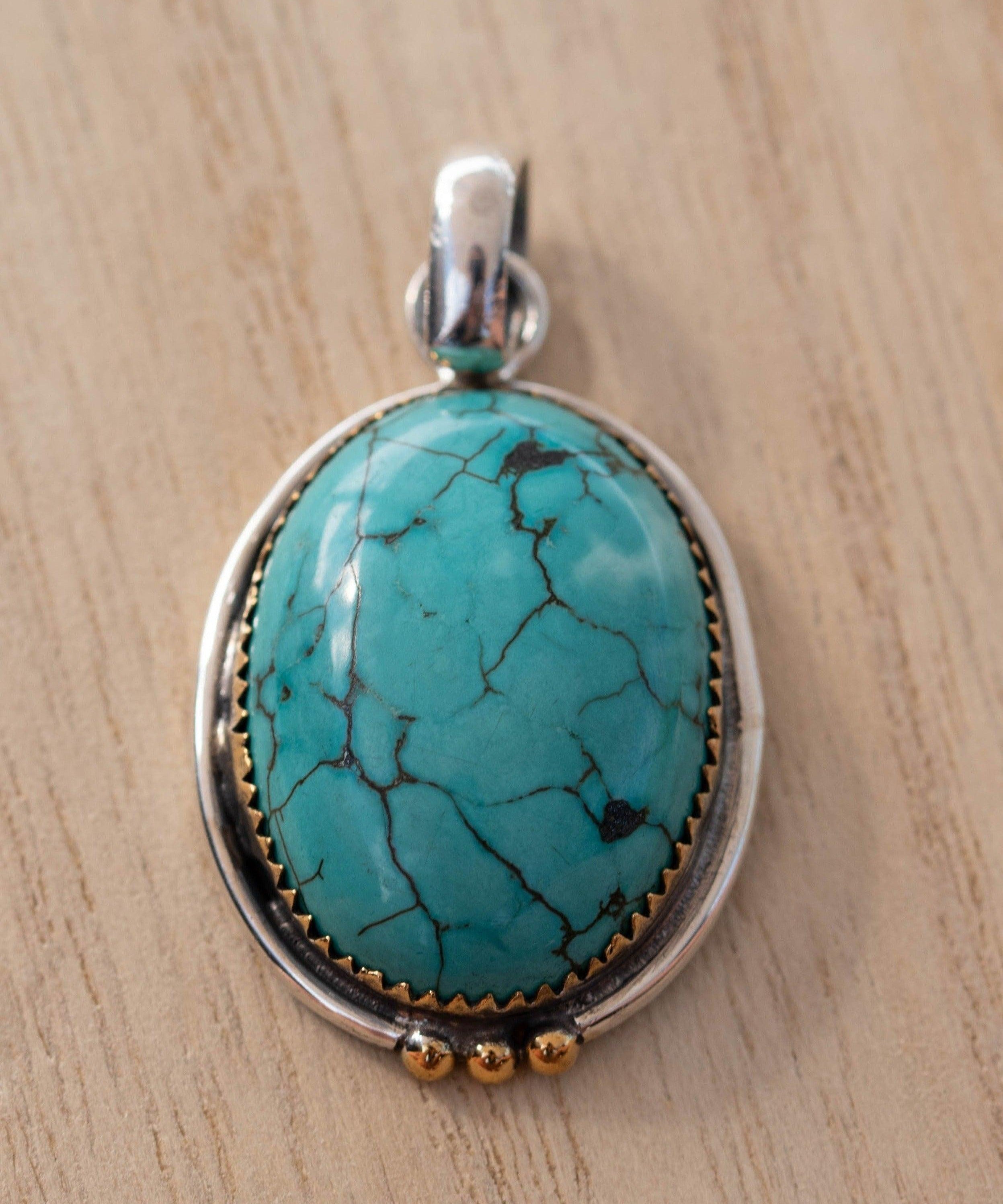 Turquoise Pendant ~ Sterling Silver 925 ~ MP001 - Maresia Jewelry