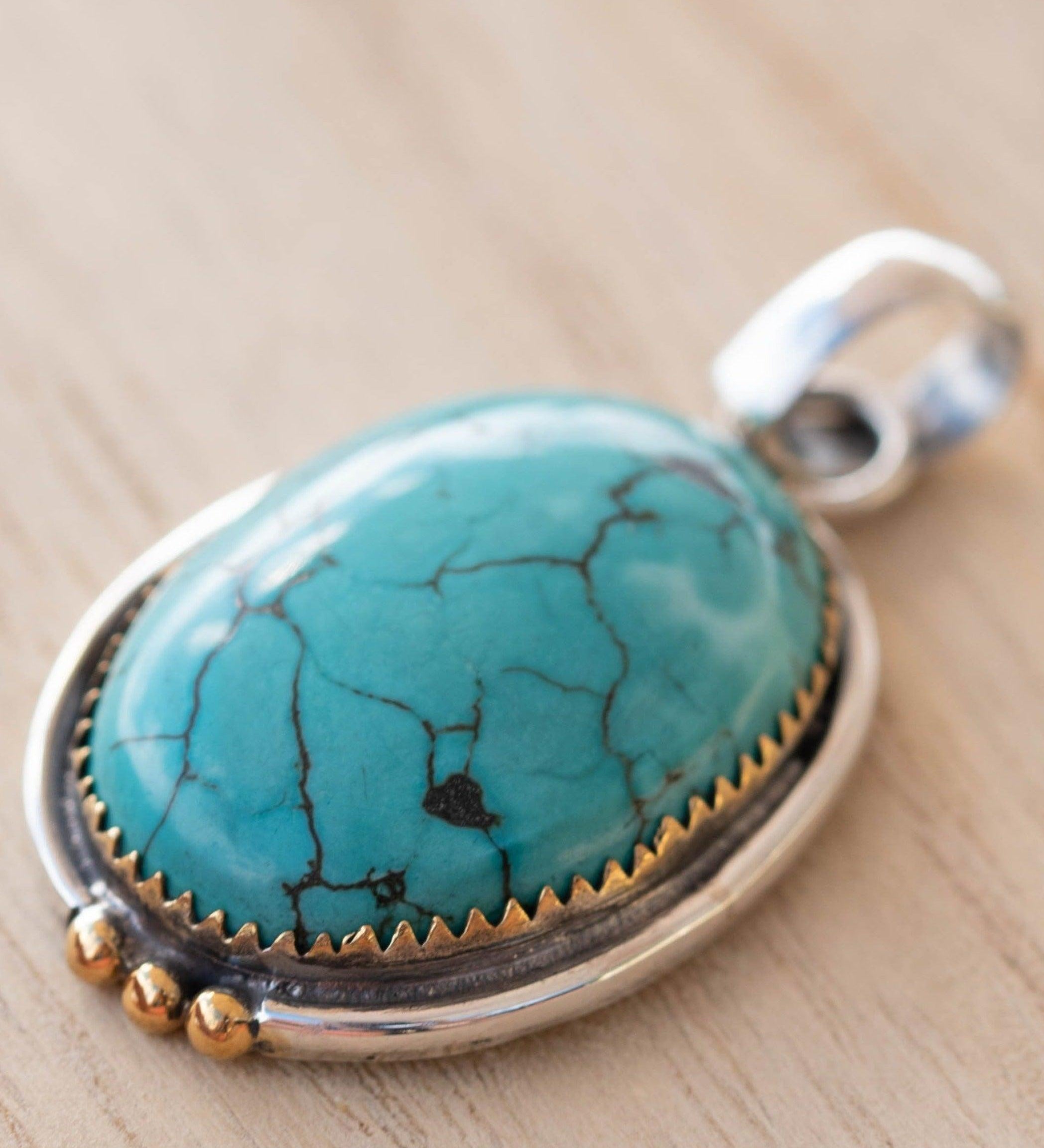 Turquoise Pendant ~ Sterling Silver 925 ~ MP001 - Maresia Jewelry