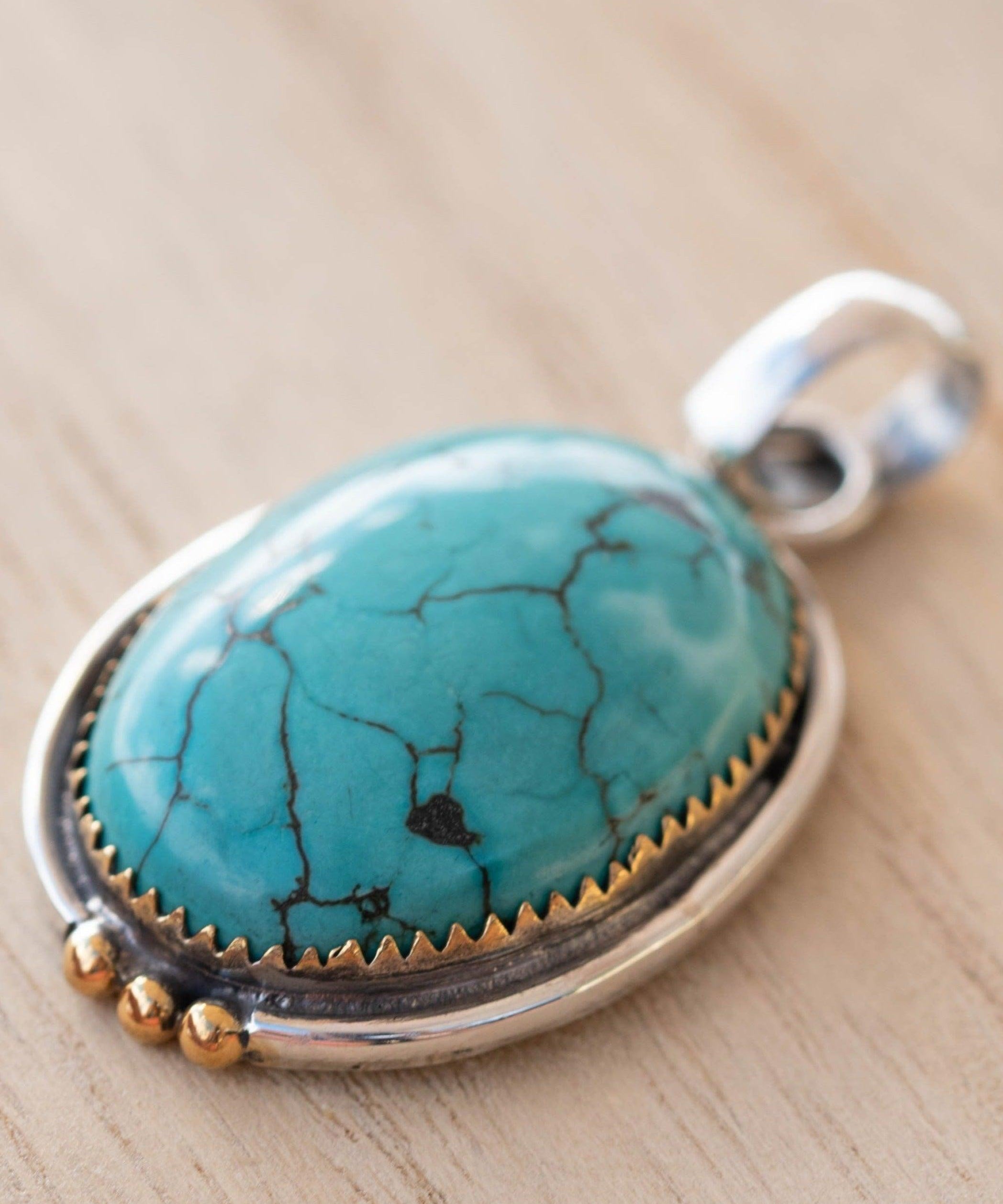 Turquoise Pendant ~ Sterling Silver 925 ~ MP001 - Maresia Jewelry