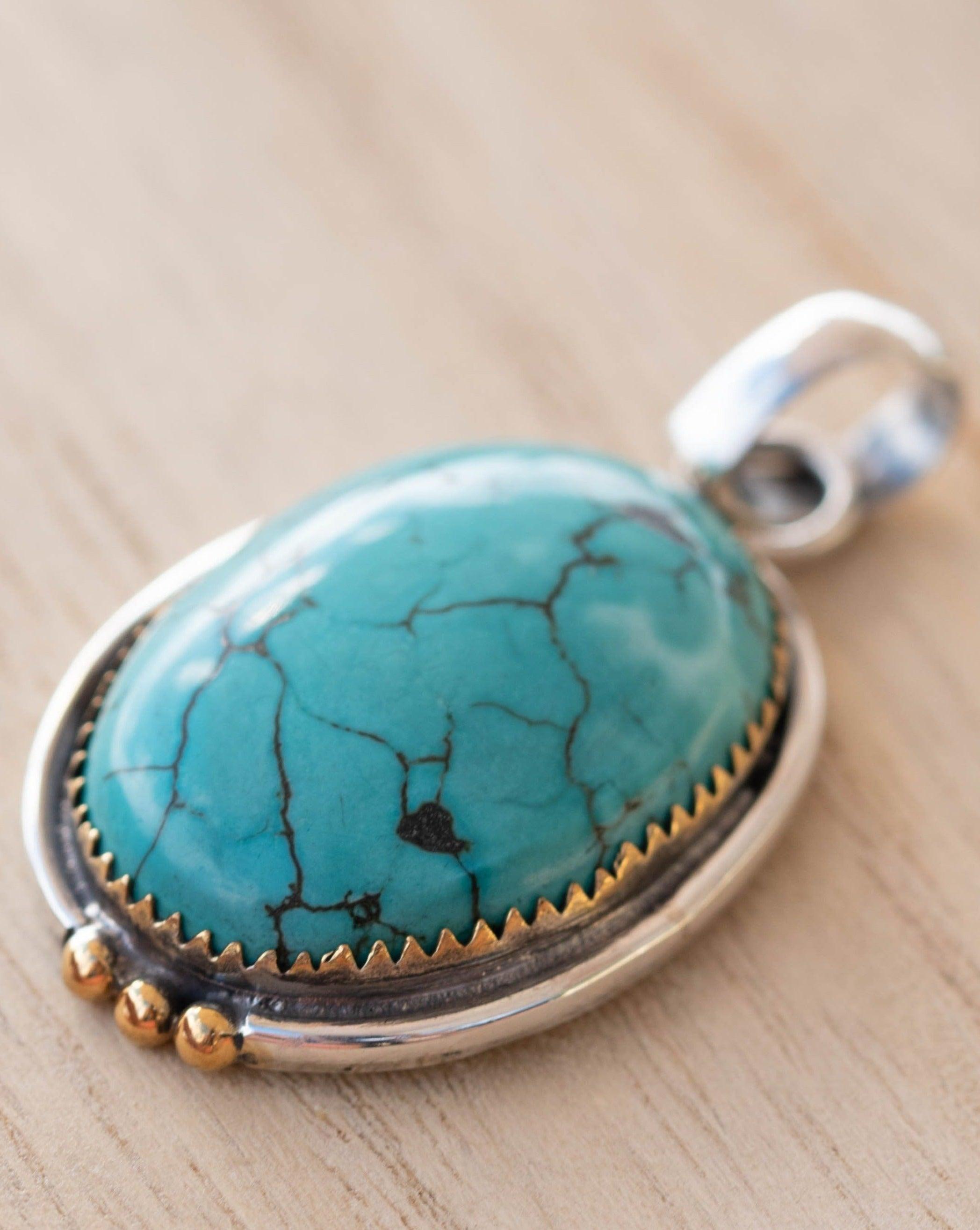 Turquoise Pendant ~ Sterling Silver 925 ~ MP001 - Maresia Jewelry