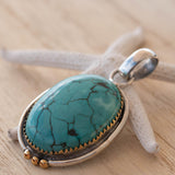Turquoise Pendant ~ Sterling Silver 925 ~ MP001 - Maresia Jewelry
