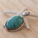 Turquoise Pendant ~ Sterling Silver 925 ~ MP001 - Maresia Jewelry