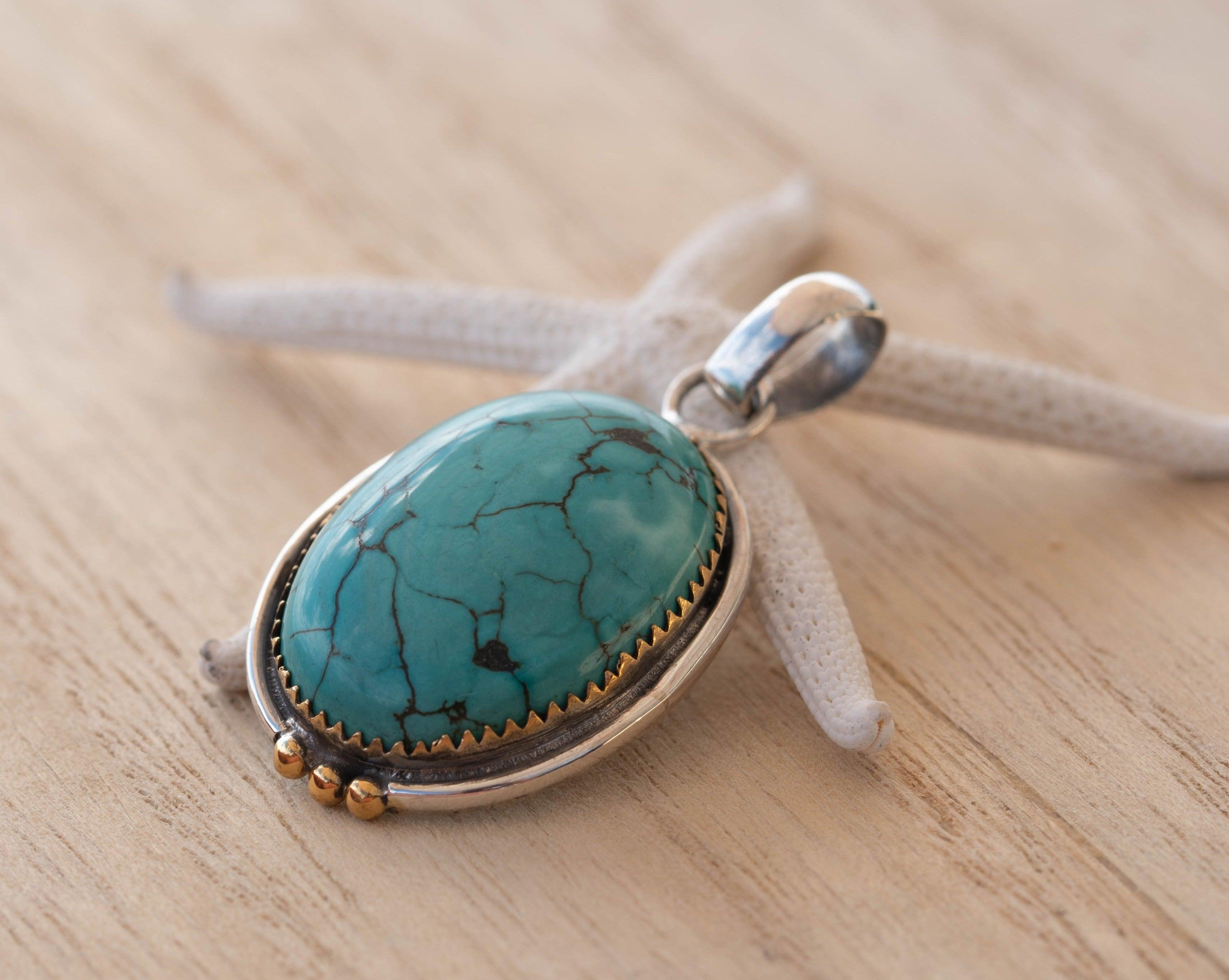 Turquoise Pendant ~ Sterling Silver 925 ~ MP001 - Maresia Jewelry
