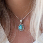 Turquoise Pendant ~ Sterling Silver 925 - Maresia Jewelry