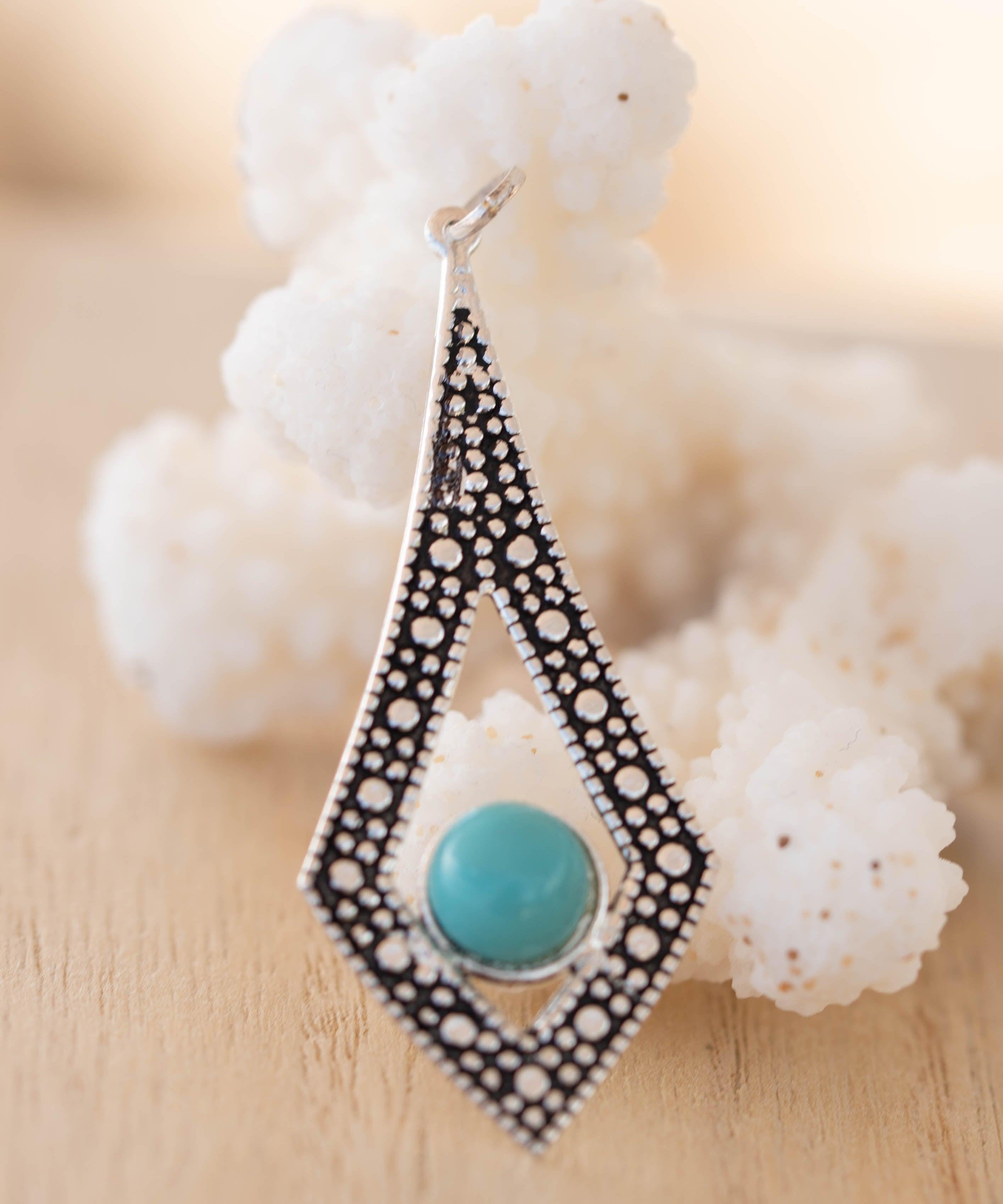 Turquoise Pendant ~ Sterling Silver 925 SMP037 - Maresia Jewelry