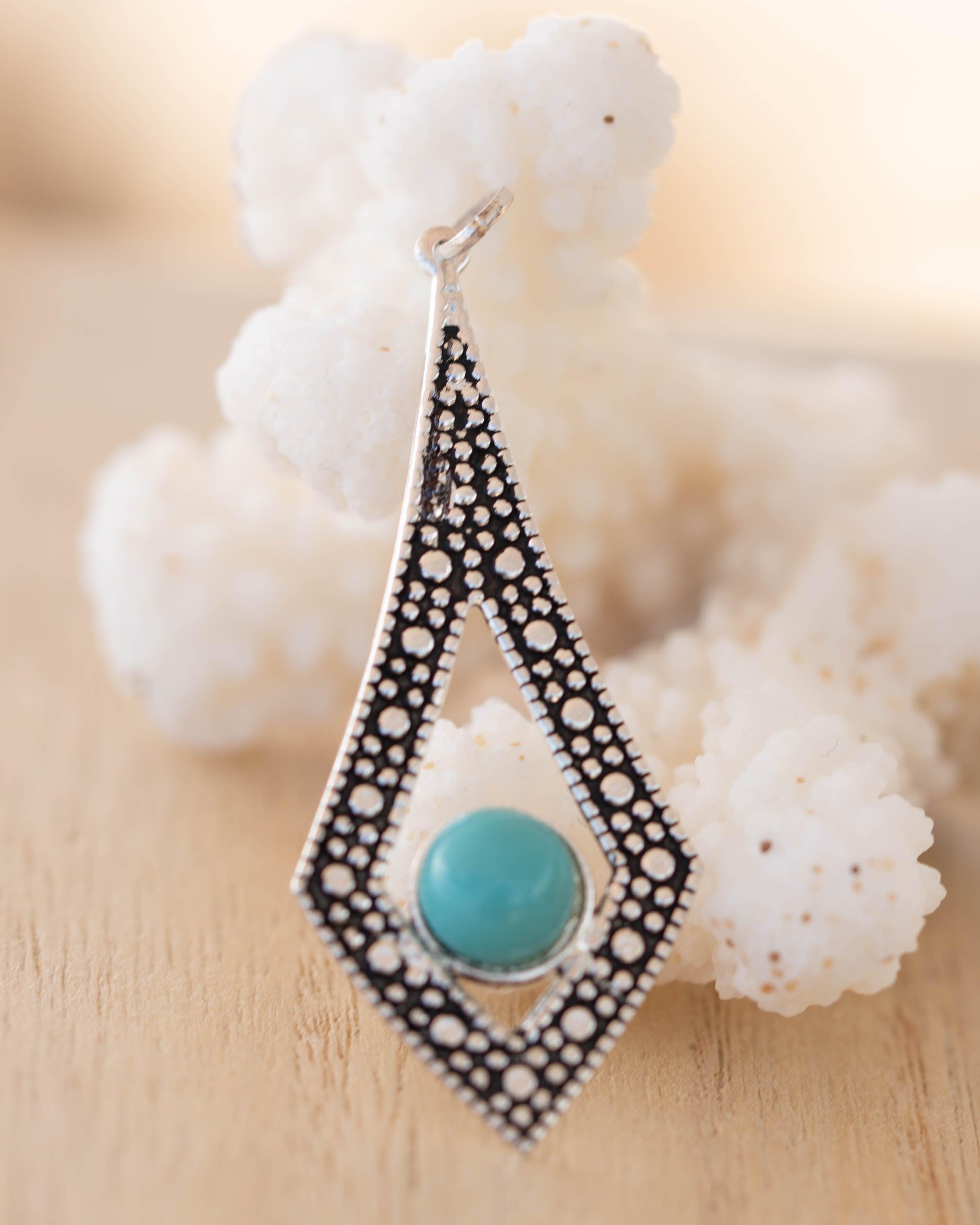 Turquoise Pendant ~ Sterling Silver 925 SMP037 - Maresia Jewelry