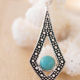Turquoise Pendant ~ Sterling Silver 925 SMP037 - Maresia Jewelry
