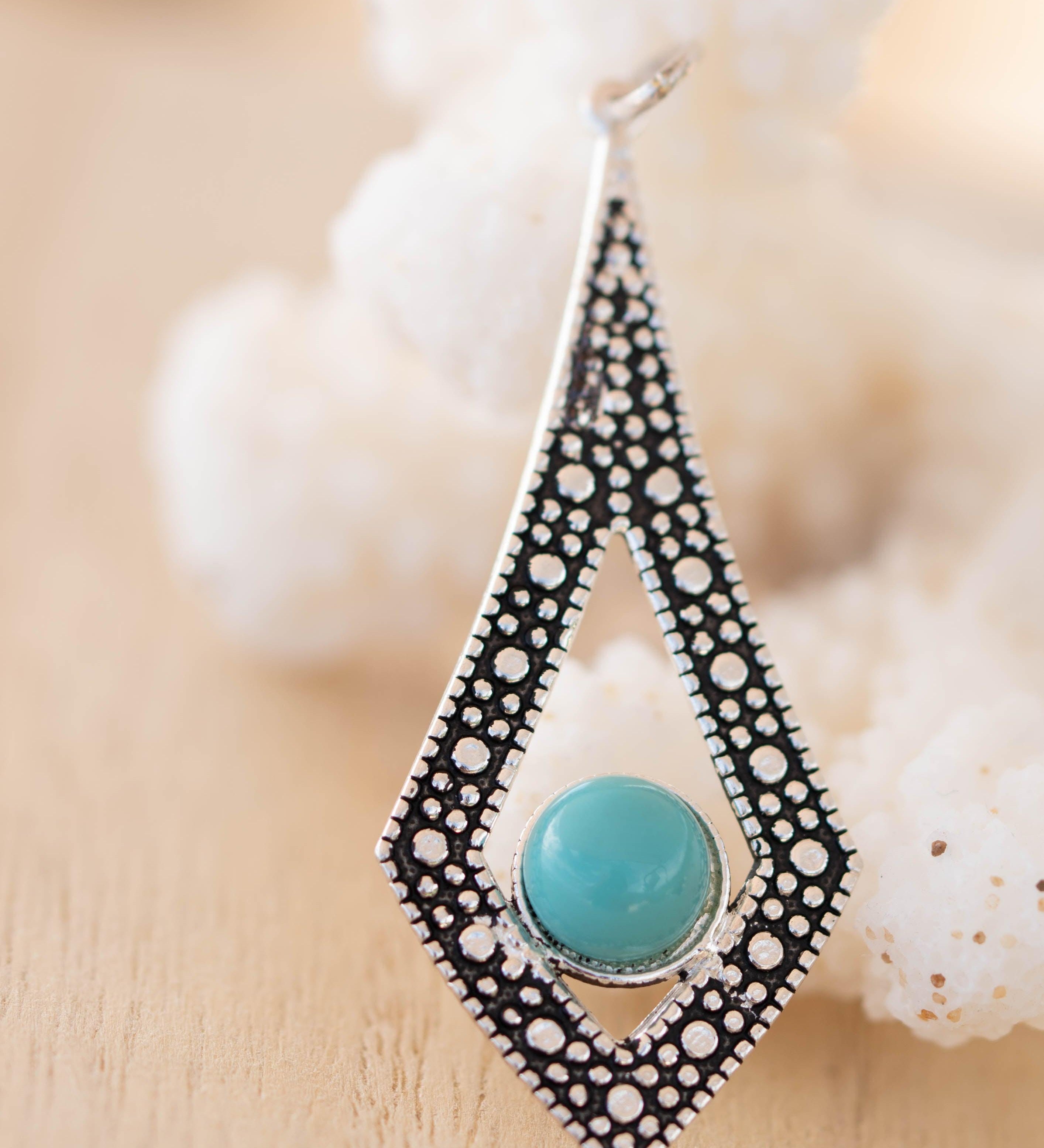 Turquoise Pendant ~ Sterling Silver 925 SMP037 - Maresia Jewelry