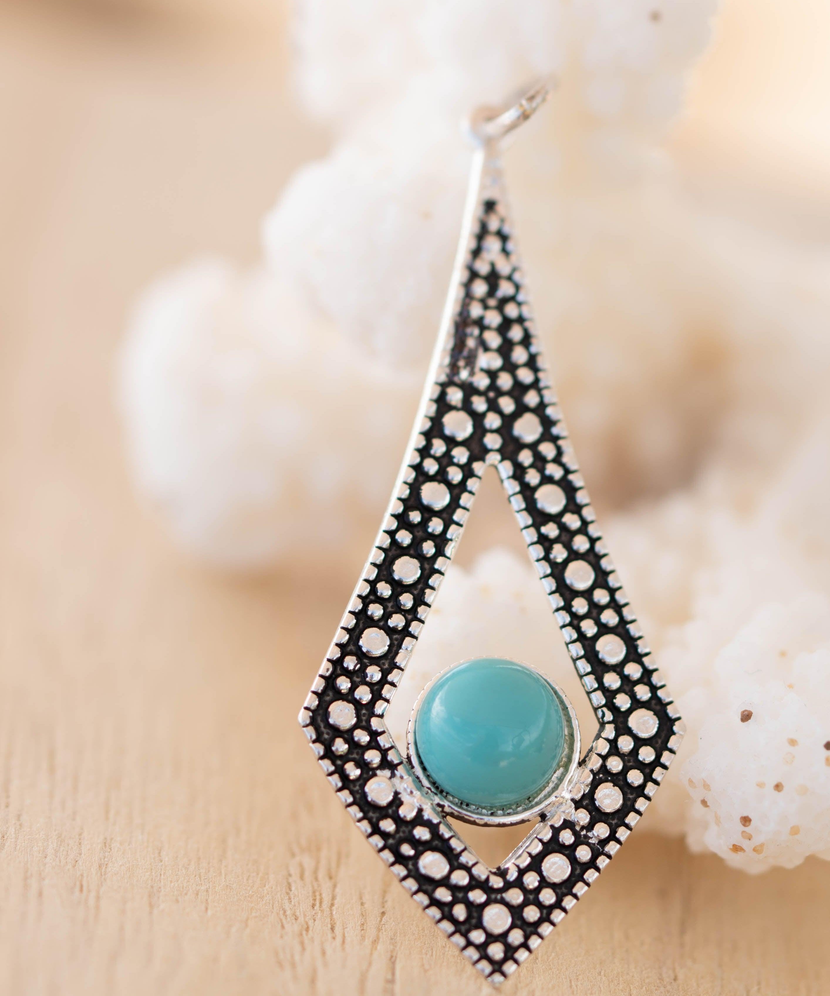 Turquoise Pendant ~ Sterling Silver 925 SMP037 - Maresia Jewelry