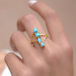 Turquoise Ring ~ 18k Gold Plated ~ MR025A - Maresia Jewelry