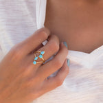 Turquoise Ring ~ 18k Gold Plated ~ MR025A - Maresia Jewelry